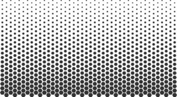 The hexagon pattern halftones on white background vector