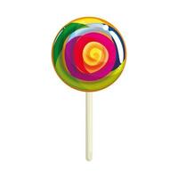 sweet lollipop yummy isolated icon vector