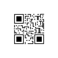 icono aislado de código qr clásico vector