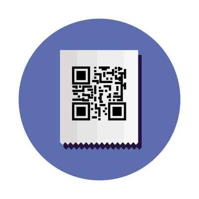 classic qr code in frame circular