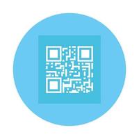 classic qr code in frame circular vector