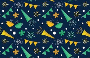 new year pattern background vector