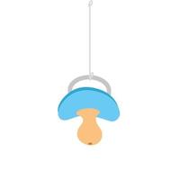 cute pacifier baby hanging isolated icon vector