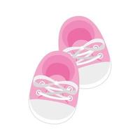 cute shoes baby isolated icon vector