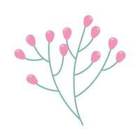 branches with seeds isolated icon vector