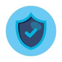 shield with check mark of security system vector design