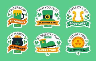 Saint Patrick's Day Badges Collection vector