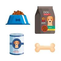 bundle of pet shop icons vector