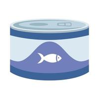 food for fish in can isolated icon vector