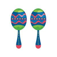 maracas musical instrument isolated icon vector