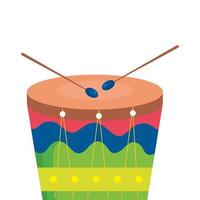 drum instrument musical isolated icon vector