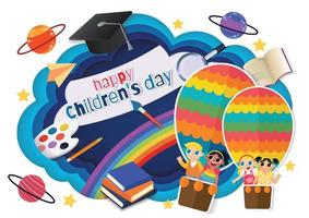 cute character children's day vector kids and toys kid stuffs