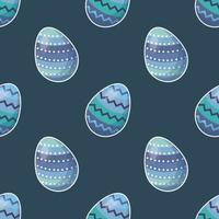 vector de diseño lindo inconsútil colorido huevo de pascua