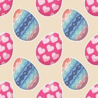 cute pattern colorful easter egg seamless vector