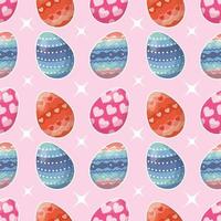 colorful easter egg seamless cute pattern vector