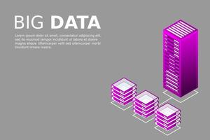 mainframe, servidor alimentado, concepto de alta tecnología, centro de datos, almacenamiento de datos en la nube vector