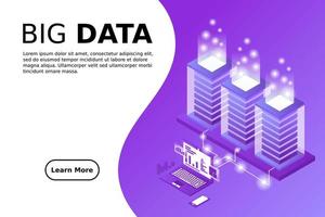 mainframe, servidor alimentado, concepto de alta tecnología, centro de datos, almacenamiento de datos en la nube vector