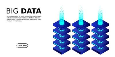 Mainframe, powered server, high technology concept, data center, cloud data storage vector