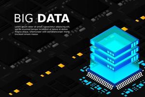 Artificial intelligence micro chip illustration. Quantum computing. PC mainboard illustration background vector