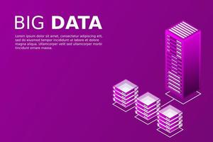 mainframe, servidor alimentado, concepto de alta tecnología, centro de datos, almacenamiento de datos en la nube vector