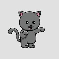 Cute Cat Cartoon Vector Icon Illustration