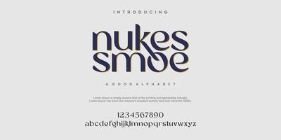 nukes smoe Abstract Fashion font alphabet. Typography typeface. vector illustration