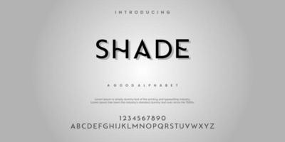 SHADE Abstract Fashion font alphabet vector