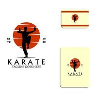 Karate silhouette logo vector