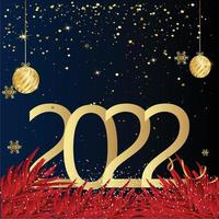 New Year 2022 Background Template Design vector