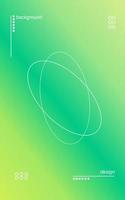 Calm green line background template vector