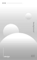 Gradient white planet background template vector