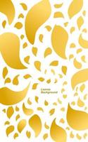 Gold leaves background template vector