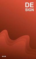 Modern abstract gradient red wave background template vector