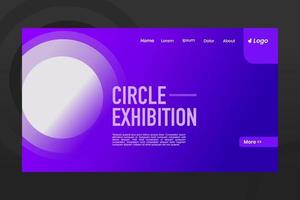 Purple exhibition landingpage Template Background vector