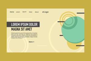 Abstract geometric shape landingpage Template Background vector