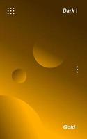 Dark gold planet abstract background template vector