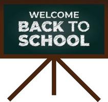 Welcome Back to School Vector Blackboard