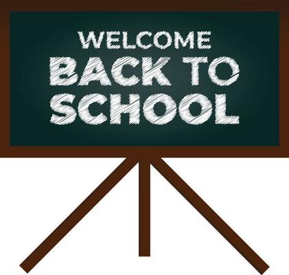 Welcome Back to School Vector Blackboard