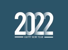 elegante y corporativo feliz año nuevo 2022 efecto de texto vector