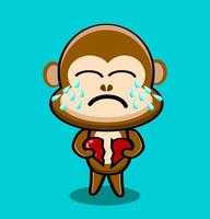 monkey character with expression vector