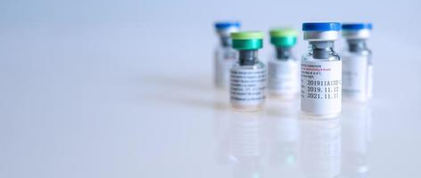 The vaccine is injected into the body to stimulate the body to build immunity. photo