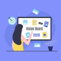 Vision board business illustration design concept vector