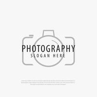Line style shadow photography camera logo.Icon vector illustration