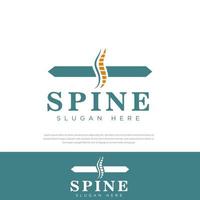 Spine logo right and left arrow direction symbol for medical,bone symbol, design template vector