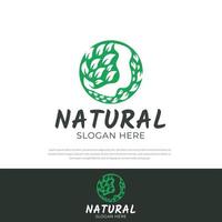 Abstract green color nature logo can be used for business,symbol,brand identity.design template vector