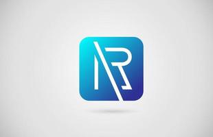 R icono de logotipo de letra del alfabeto. diseño creativo para empresa y negocio vector