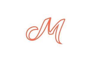 M icono del logotipo de la letra del alfabeto. diseño creativo para empresa y negocio vector