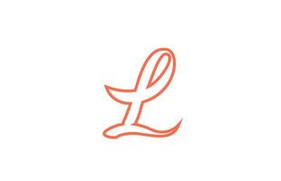 L icono de logotipo de letra del alfabeto. diseño creativo para empresa y negocio vector