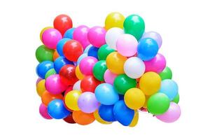 Colorful balloons isolated. photo