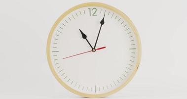 Close up, Wall clock on the white background. Tell time at 11 o'clock. video